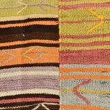 10x11 Yellow & Brown Ethnic Vintage Kilim Rug, 326x350Cm