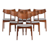 Set of 6 teak dining chairs by Erik Buch for Funder-Schmidt & Madsen (Denmark, 1950s).