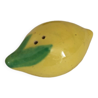 Lemon-shaped slip salt shaker