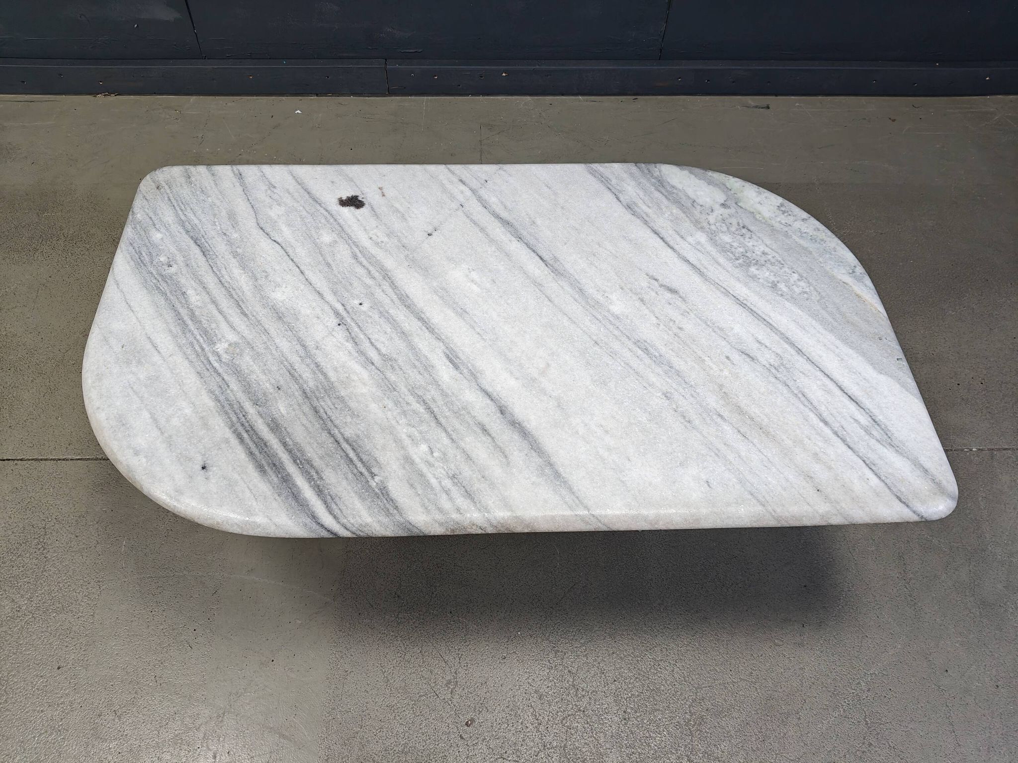 Table basse vintage en marbre blanc, années 1970
