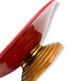 Modern red vide poche / centerpiece, Sevres France 1940s