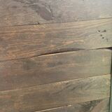 Industrial metal & solid wood screen - Unique designer piece