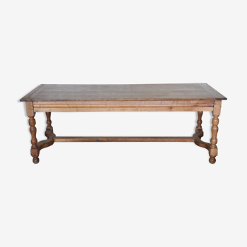 Table de ferme en bois naturel - XIXème