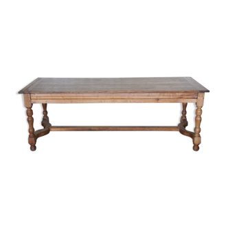 Table de ferme en bois naturel - XIXème