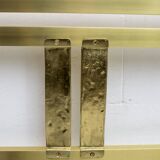 Mid-Century Modern Italian Gold Brass and Bronze Double Beb, 1970