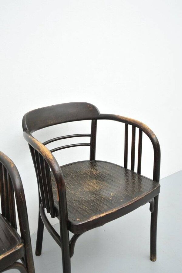 Chaises en hêtre modèle 6093 par Jacob & Josef Kohn, Vienne, années 1890, ensemble de 2.