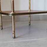 60s teak and brass table