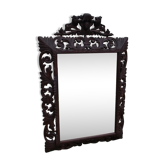 Louis XIII-style carved oak mirror - 129x88cm
