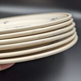 6 assiettes plates Saint Amand modèle Prisca fleurs