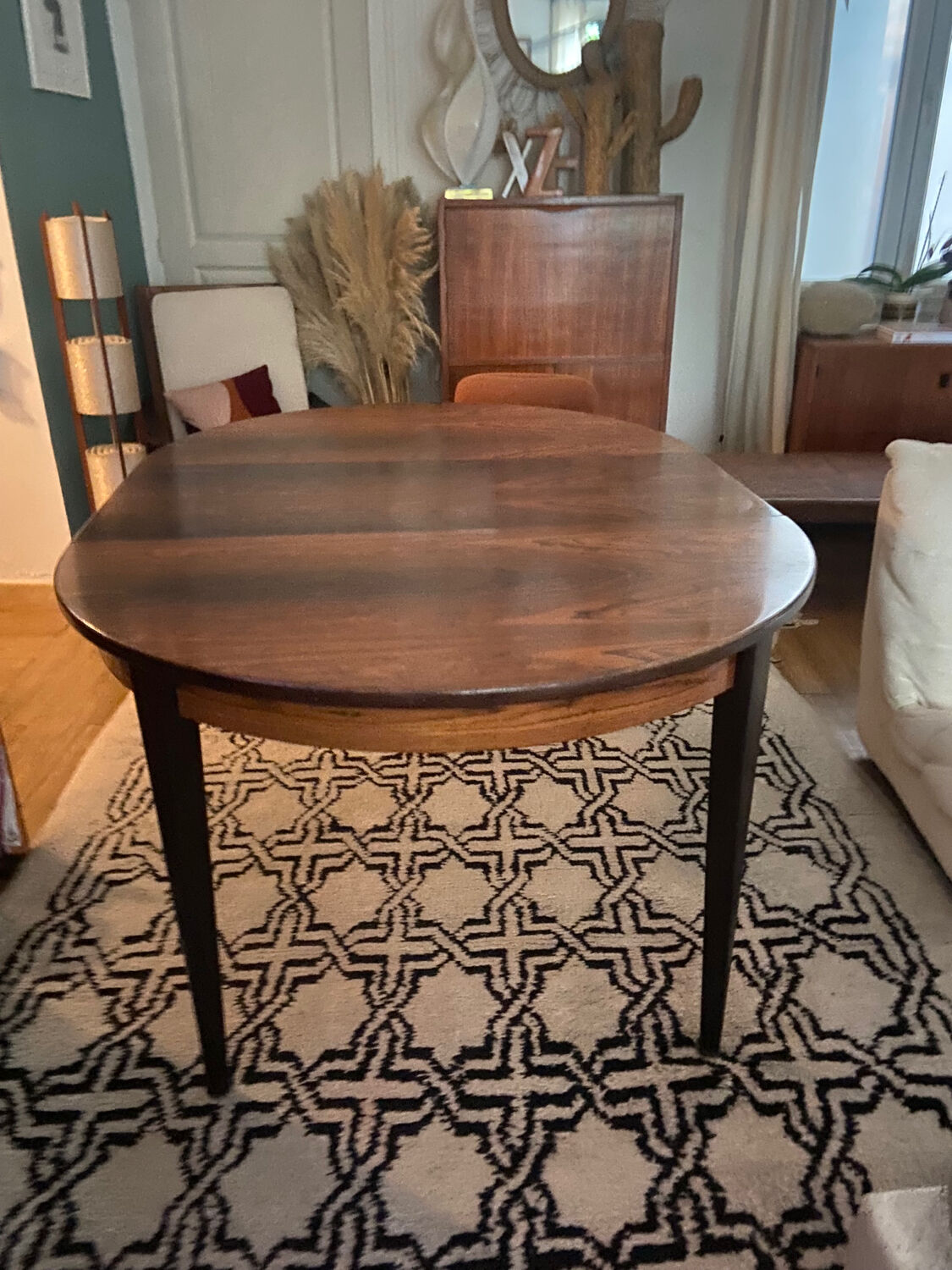 Scandinavian rosewood table from Rio 60s