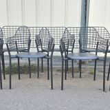 Set of 8 lyze chairs, emu
