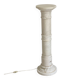 Vintage 1980s luminous alabaster column pedestal