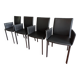 4 leather Twiggy chairs by Gebrüder Thonet