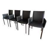4 chaises en cuir Twiggy par Gebrüder Thonet