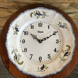 Old clock clock star ceramic plate sarreguemines vintage
