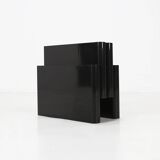 Iconic black magazine rack 4676 by Giotto Stoppino for Kartel, Italy 1970s