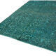 Handmade turkish unique 1980s turquoise wool carpet