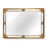 Large 20th century decorative Vintage gilded mirror, Belgium