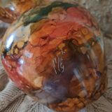 Jean Noël Bouillet vase lacquer on glass Mistigri Chapoutier