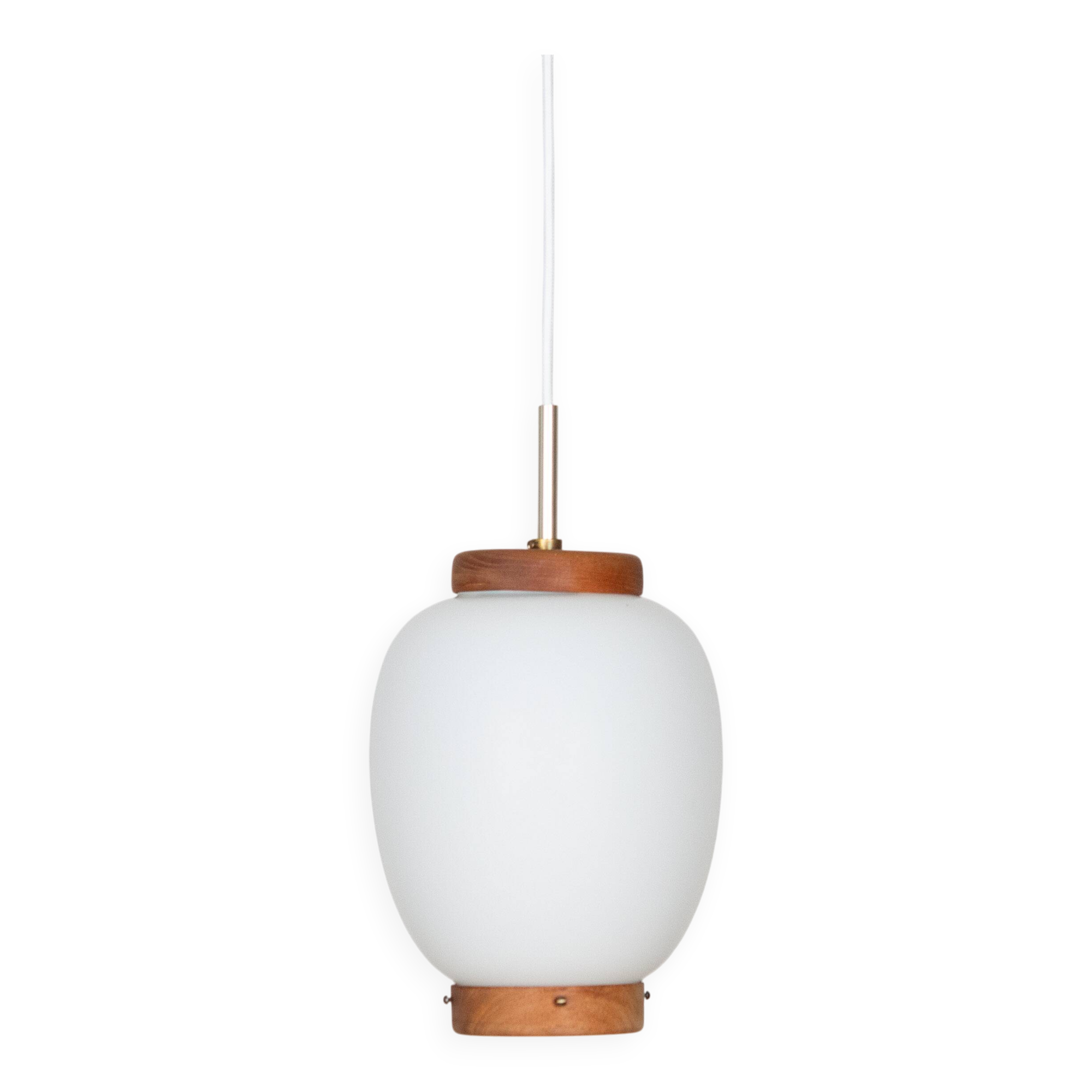 Danish vintage pendant lamp Kina by Bent Karlby, Lyfa, 1946