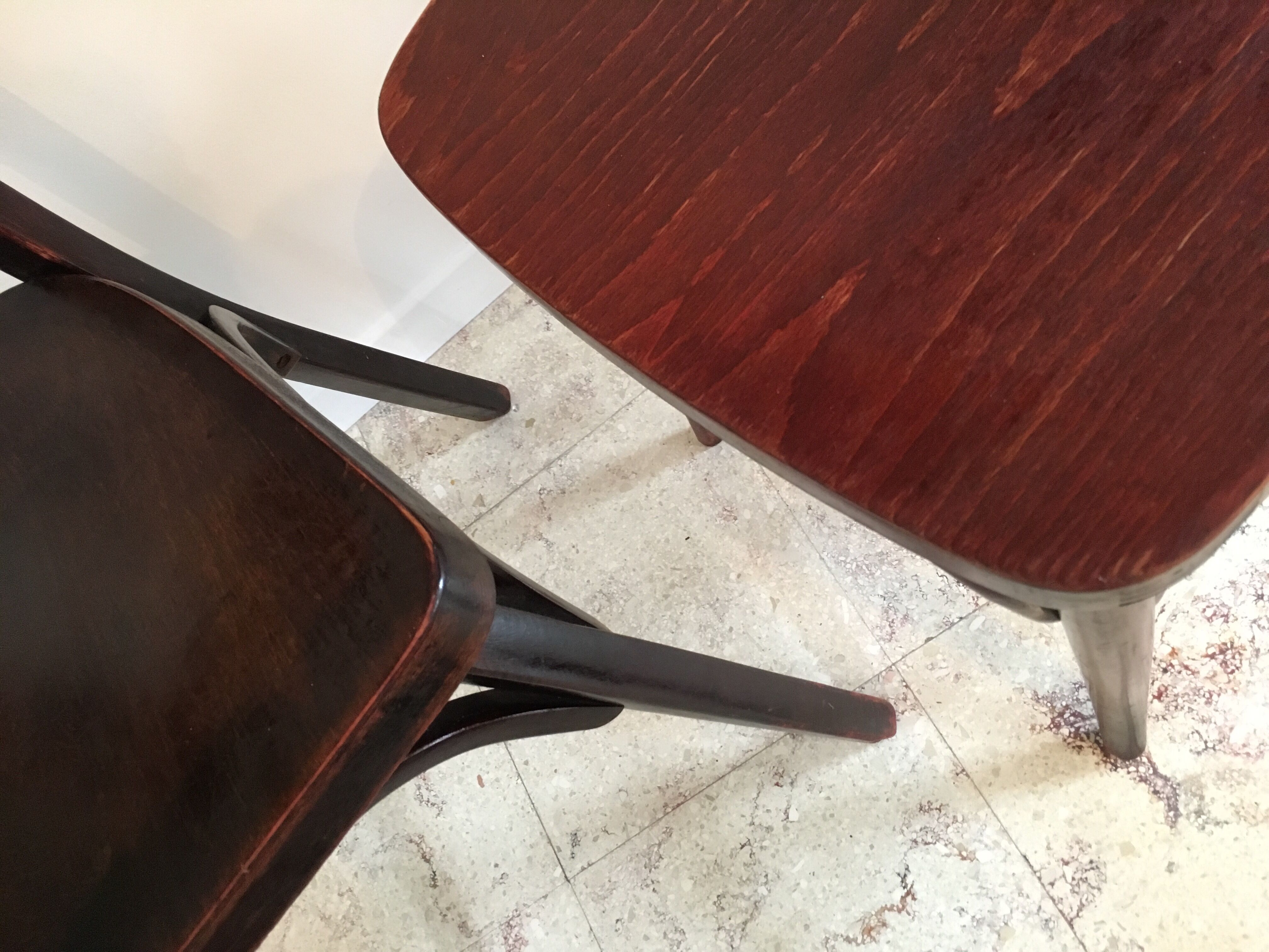 Pair of vintage bistro chairs Berc Antoine