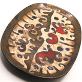 Brutalist ceramic dish Perignem from the 60s / 70s