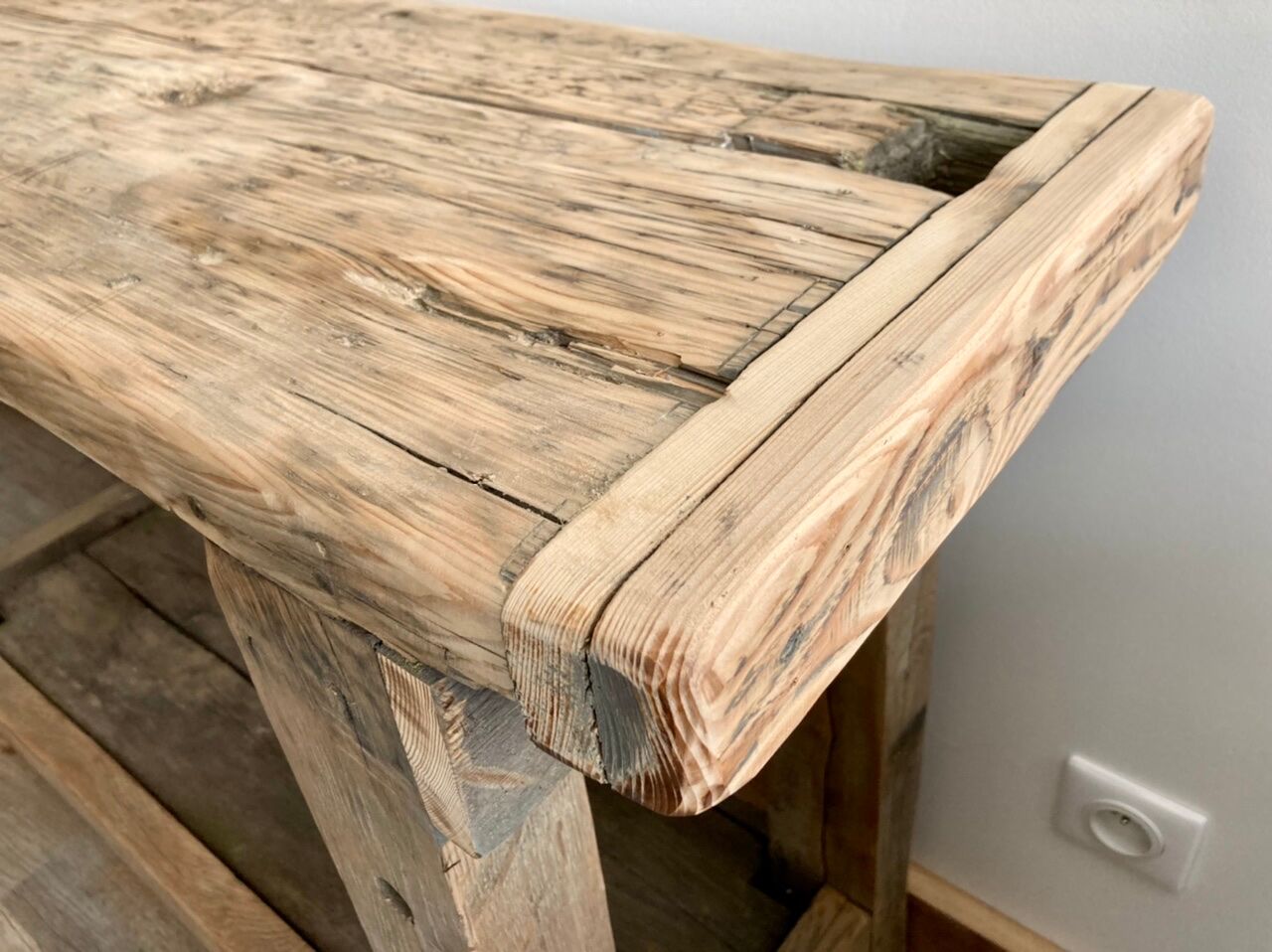 Old wooden workbench