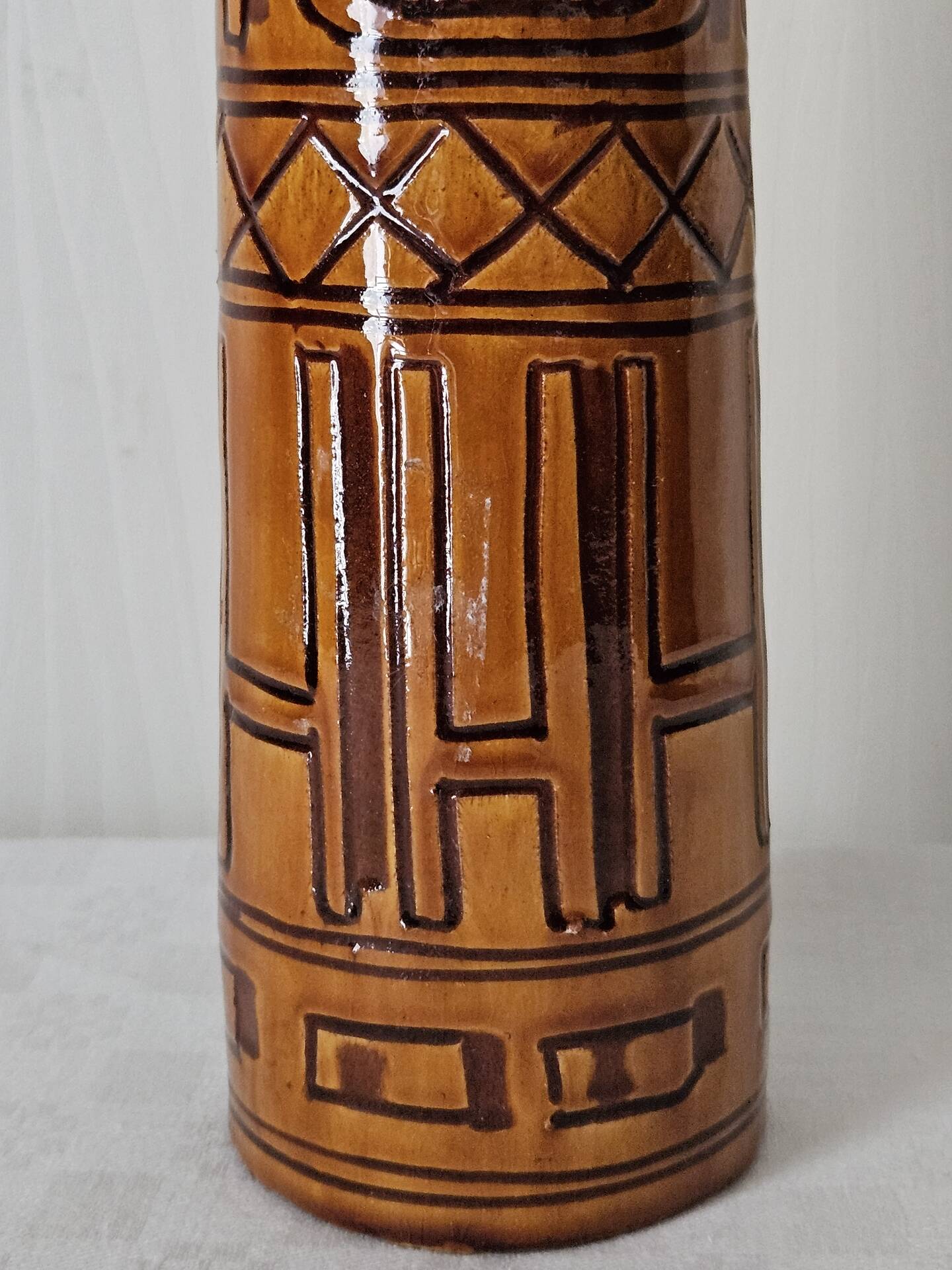 Vase bouteille italien signé, 1950-60