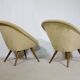 Mid-Century Shell Lounge Chairs in the Style of Jean Royère, Set of 2, 1950