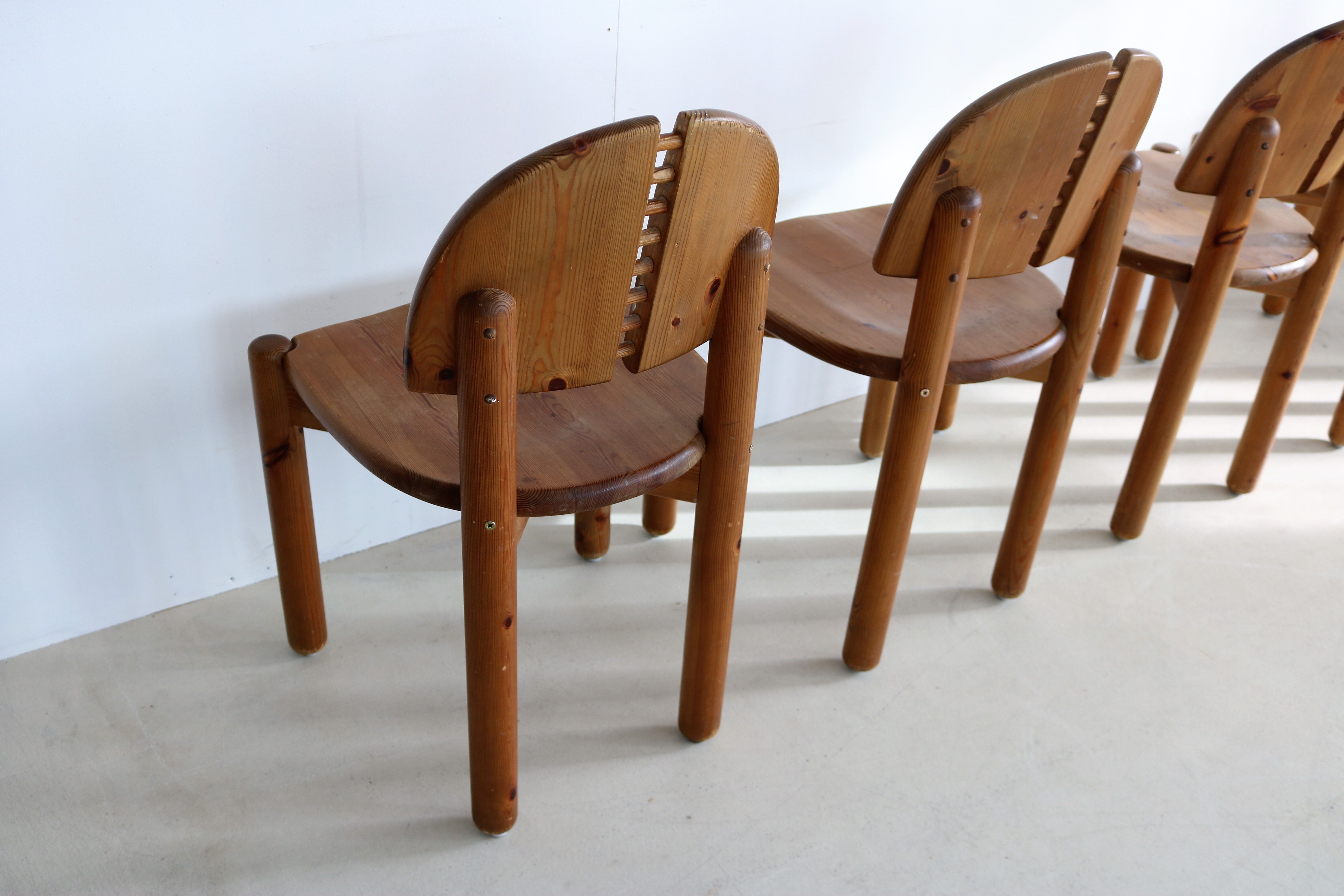 set of 5 dining chairs in style of Rainer Daumiller