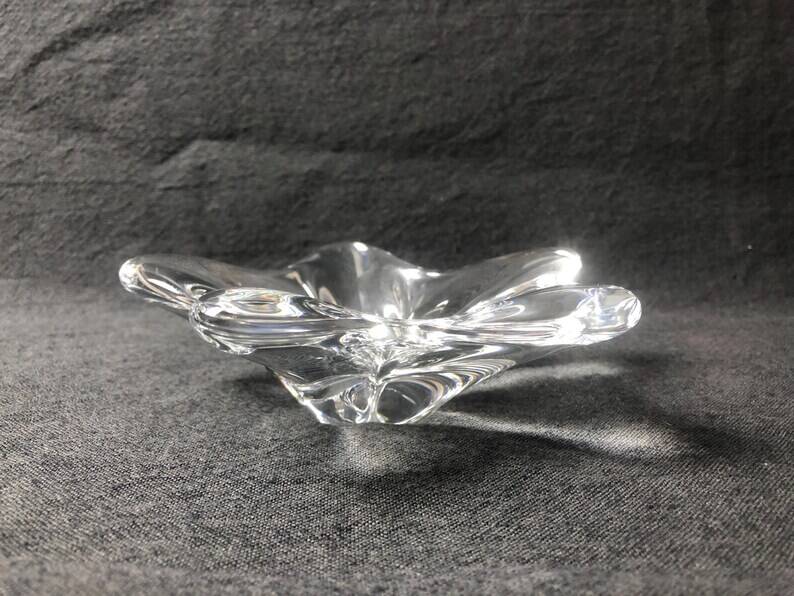 Vintage Baccarat Star Shape Crystal Trinket/Candy Dish: Mid-Century Modern