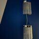 Set of two wall sconces in Murano glass and chromed metal, Italian Decorative