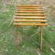 Tabouret pliant de pêche en bois et metal