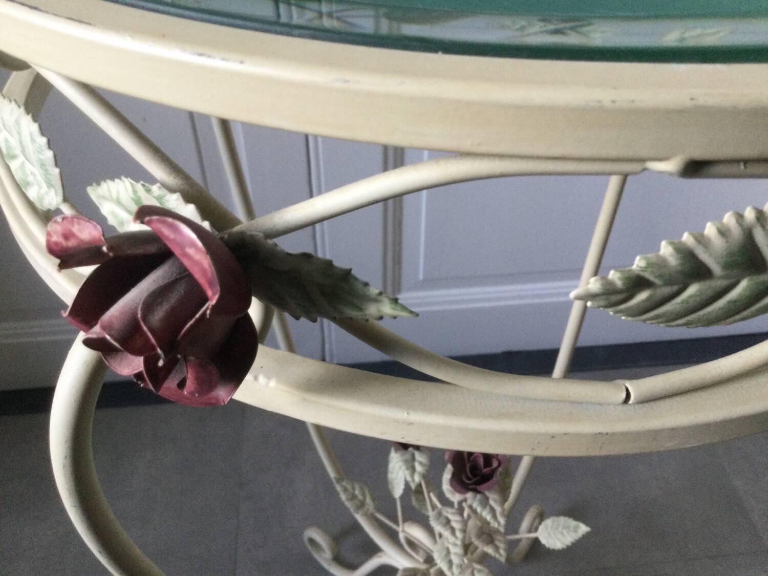 Art Nouveau style iron console