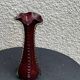 Vase en céramique émaillée verte et jaune, motif vintage et design  1950/60