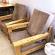Pair of Scandinavian pine armchairs, 1970