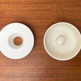 White melamine ashtray, mid-century Swedish design by Gunnar Larson for Gustavsberg, 1960s.