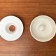 White melamine ashtray, mid-century Swedish design by Gunnar Larson for Gustavsberg, 1960s.