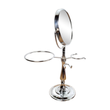 Small chrome barber mirror
