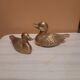Set of two brass ducks