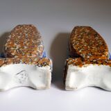 Pair of Art Deco marbled vases