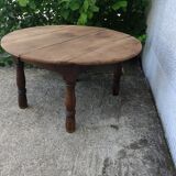 Folding low round table