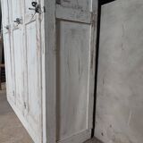 Weathered wooden locker