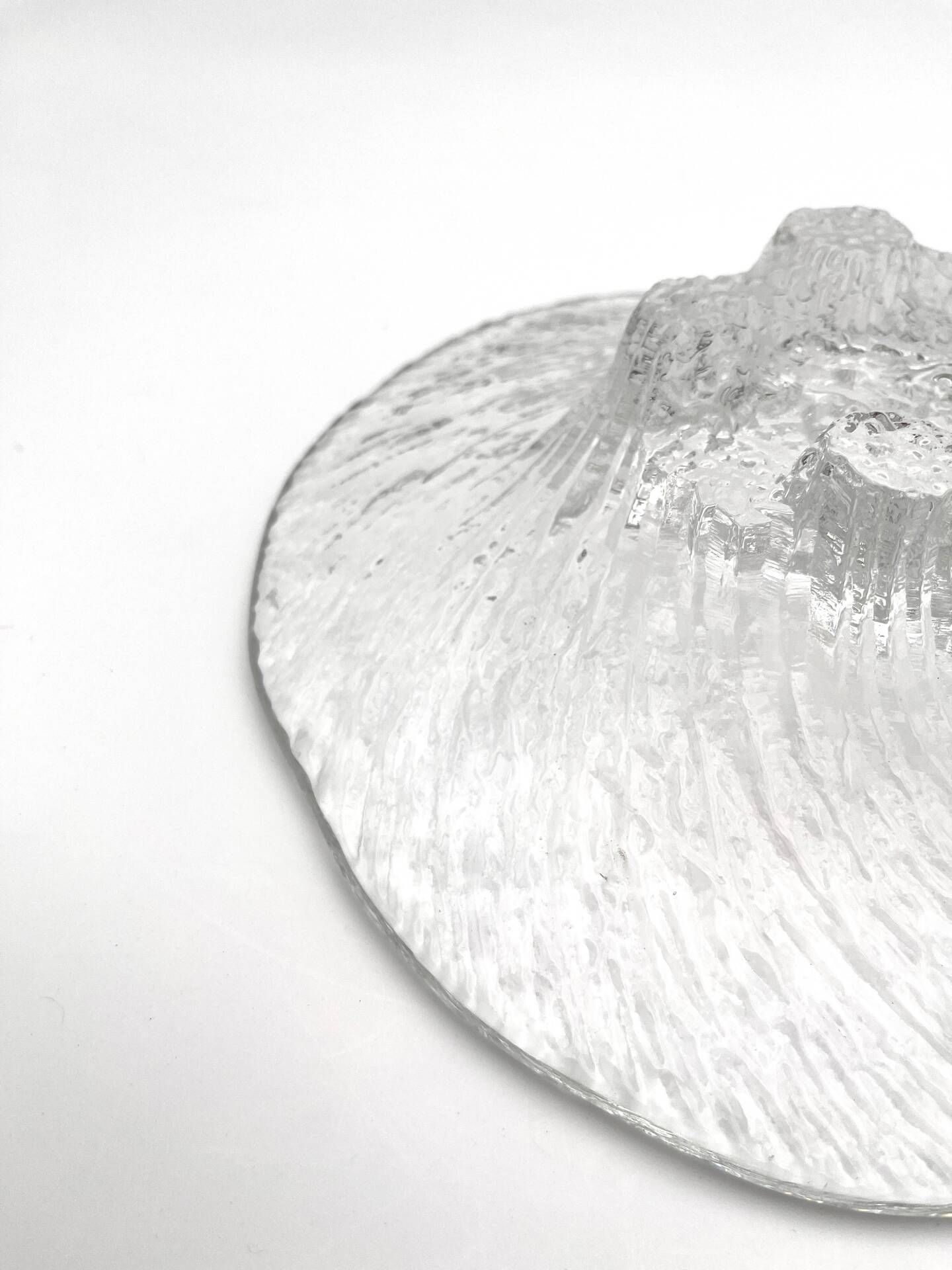 Coupe Tapio Wirkkala Iittala Avanti Crystal Givre Brutalist 25cm