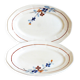 2 vintage Sarreguemines dishes, table service dishes with floral hand decoration