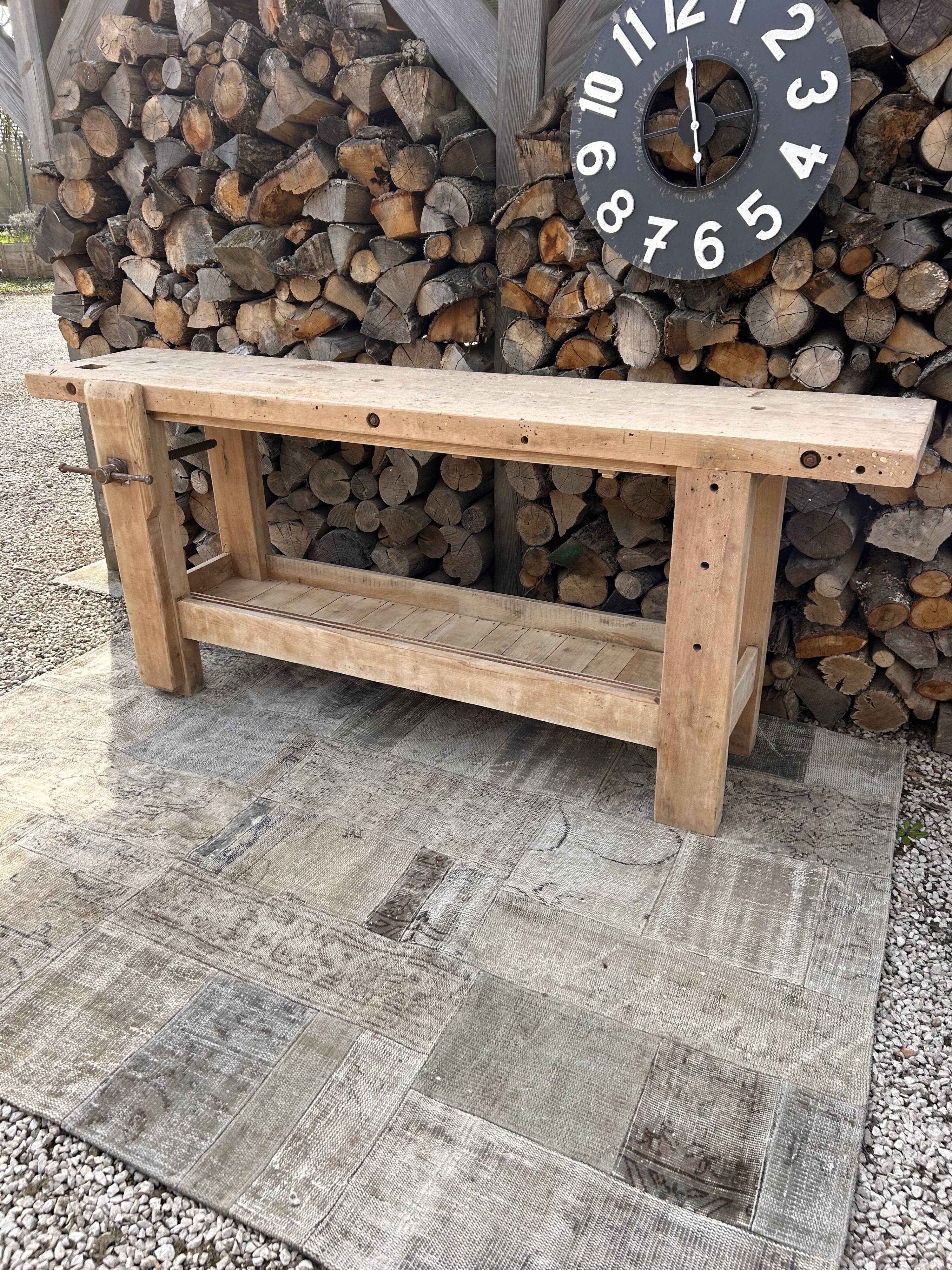Renovated carpenter's workbench