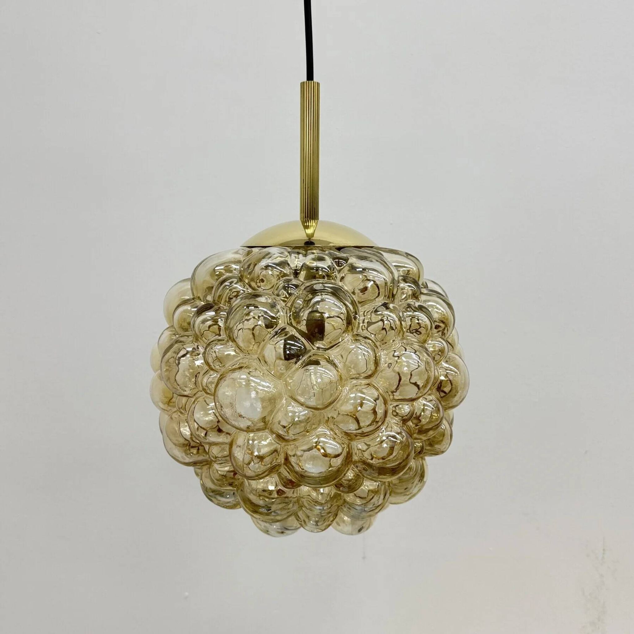 XL Helena Tynell glass bubble hanging lamp pendant, 1970s