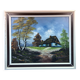 Oil on canvas "Brière, thatched cottage" signature to be identified