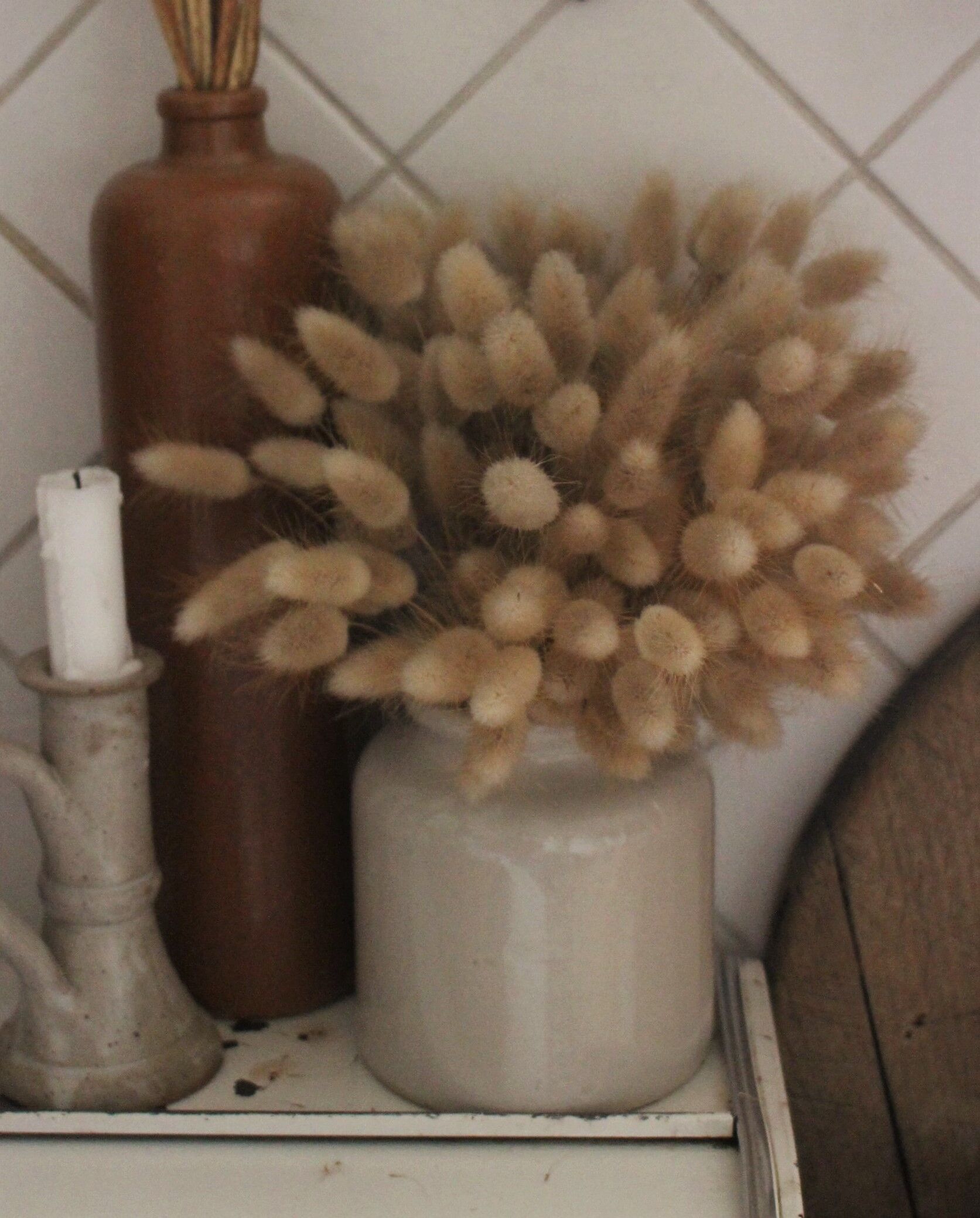 Mustard pot glazed gray sandstone