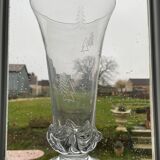 Daum vase, crystal blown and worked hot